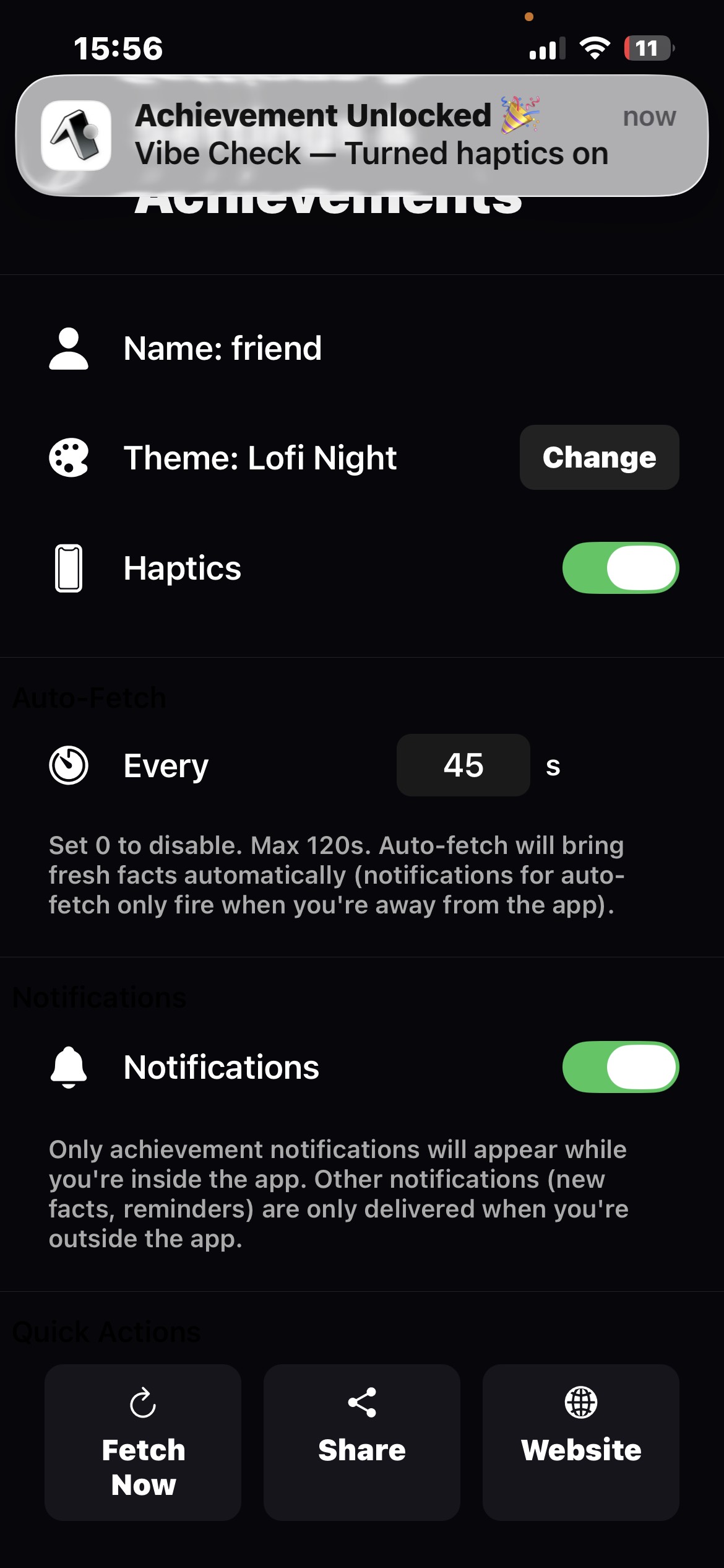 Settings Screen